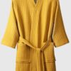 peignoirs-nid-d'abeille-jaunve-femme