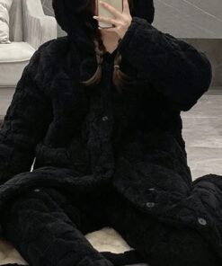 Peignoir Manteau Noir