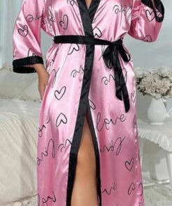 Peignoir Long Satin Femme